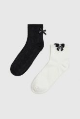 Skarpety 2-pack. Skarpetki damskie MOODO, bez wzorów, z bawełny. Za 31.99 zł.