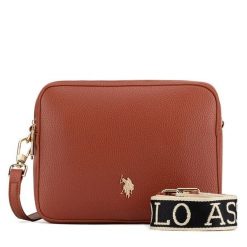 Torebka U.S. Polo Assn. Brązowe listonoszki damskie U.S. Polo Assn., bez wzorów, bez dodatków. Za 143.99 zł.