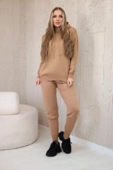 Komplet sweterkowy Bluza + Spodnie camelowy. Bluzy damskie KESI, l, bez wzorów, z poliesteru, bez kaptura. Za 317.83 zł.