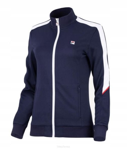 Bluza tenisowa Fila Jacket Manuela. Niebieskie bluzy damskie Fila, xl, bez wzorów, z dresówki, bez kaptura. Za 226.99 zł.