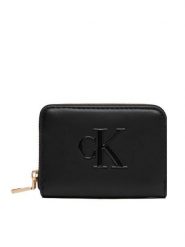Calvin Klein Portfel LV04F1154G Czarny. Czarne portfele damskie Calvin Klein, bez wzorów, ze skóry. Za 209.99 zł.