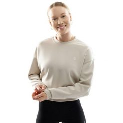 Bluza treningowa crop top dla kobiet Fitness Siroko Ignite. Brązowe bluzy damskie SIROKO, xs, bez wzorów, z materiału, bez kaptura. Za 148.00 zł.