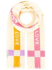 Zwillingsherz Szal w kolorze beżowym rozmiar: onesize. Brązowe szaliki damskie Zwillingsherz, bez wzorów, ze splotem. Za 144.58 zł.