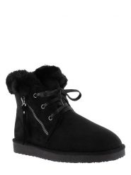 ISLAND BOOT Botki zimowe "Celeste" w kolorze czarnym rozmiar: 38. Czarne botki damskie Island Boot, na zimę, z materiału, bez obcasa, bez zapięcia. Za 144.92 zł.