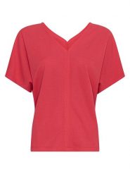 MOSS COPENHAGEN Bluzka w kolorze czerwonym rozmiar: M/L. Czerwone bluzki damskie Moss Copenhagen, l, bez wzorów, bez kołnierzyka, bez ramiączek. Za 144.95 zł.