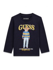 Guess Bluzka N6BI04 K5854 Granatowy Regular Fit. Niebieskie t-shirty i koszulki chłopięce Guess, z aplikacjami, z bawełny, bez kołnierzyka, bez ramiączek. Za 114.99 zł.