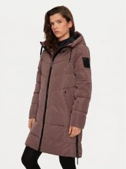 Halti Płaszcz zimowy Linjat 065-0409 Brązowy Regular Fit. Brązowe płaszcze damskie Halti, na zimę, bez wzorów, z syntetyku, bez kaptura. Za 799.99 zł.