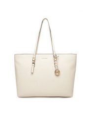 MICHAEL Michael Kors Torebka Quinn 30T5GQNT9L Écru. Shopper bag MICHAEL Michael Kors, bez wzorów, ze skóry, bez dodatków. Za 999.99 zł.