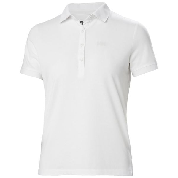 Damska koszulka polo Helly Hansen Siren. Białe koszulki damskie Helly Hansen, bez wzorów, bez kołnierzyka, bez ramiączek. Za 169.99 zł.