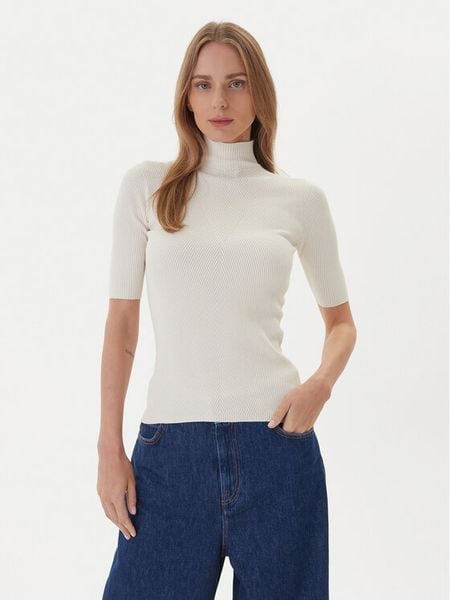 Kontatto Golf 3M0821C Écru Slim Fit. Golfy damskie Kontatto, m, bez wzorów, z wiskozy, bez ramiączek. Za 189.99 zł.