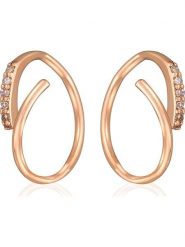 DIAMANTA Złote kolczyki "Joli tourbillon diamant" z diamentami rozmiar: onesize. Żółte kolczyki damskie DIAMANTA, z diamentem, złote, z zapięciem typu bigiel. Za 904.99 zł.