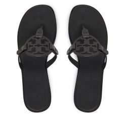 Japonki Tory Burch. Czarne klapki damskie Tory Burch, bez wzorów, bez obcasa, bez zapięcia. Za 1,419.00 zł.