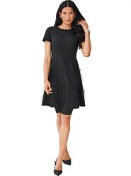 Heine Sukienka w kolorze czarnym rozmiar: 38. Czarne sukienki damskie Heine, bez wzorów, bez ramiączek. Za 130.99 zł.