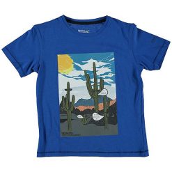 Koszulka "Bosley" w kolorze niebieskim. Niebieskie t-shirty i koszulki chłopięce Regatta, Dare 2b, z nadrukiem, z bawełny, z okrągłym kołnierzem. W wyprzedaży za 43.95 zł.