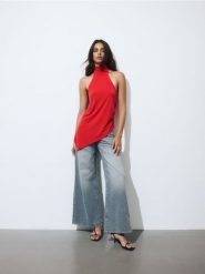 Jeansy wide leg - jasnoszary. Szare jeansy damskie Reserved. Za 149.99 zł.