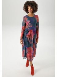 Aniston Sukienka w kolorze niebiesko-czerwonym rozmiar: 40. Czerwone sukienki damskie Aniston, bez wzorów, bez ramiączek. Za 95.99 zł.