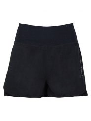 Peak Mountain Szorty "Aruning" w kolorze czarnym do biegania rozmiar: M. Czarne spodenki sportowe damskie Peak Mountain, m, bez wzorów, z materiału, do biegania. Za 130.99 zł.