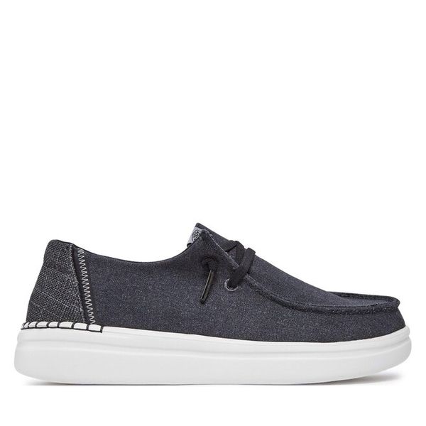 Półbuty Hey Dude. Czarne półbuty damskie Hey dude, bez wzorów, bez obcasa, na płaskiej podeszwie, bez zapięcia. Za 209.99 zł.