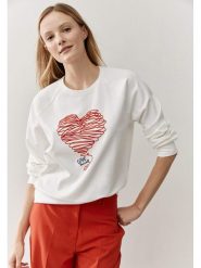 More & More Bluza w kolorze biało-czerwonym rozmiar: 42. Białe bluzy damskie More & More, bez wzorów, bez kaptura. Za 171.28 zł.