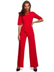 Stylove Kombinezon w kolorze czerwonym rozmiar: XL. Czerwone kombinezony damskie Stylove, xl, bez wzorów, bez kołnierzyka, bez ramiączek. Za 263.53 zł.