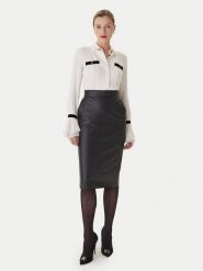 Elisabetta Franchi Koszula CA-131- 57E2-V390 Écru Regular Fit. Koszule damskie Elisabetta Franchi, bez wzorów, z wiskozy, bez kołnierzyka, bez ramiączek. Za 1,269.00 zł.