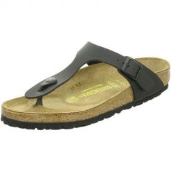 Japonki damskie Birkenstock 043691. Czarne klapki damskie Birkenstock, bez wzorów, z materiału, bez obcasa, bez zapięcia. Za 339.00 zł.