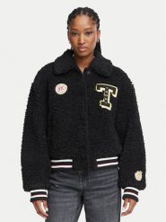 Tommy Jeans Kurtka bomber Varsity DW0DW23426 Granatowy Regular Fit. Niebieskie kurtki damskie Tommy Jeans, xs, bez wzorów, z jeansu, bez kaptura. Za 1,199.00 zł.