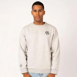 Champions League lifestyle bluza. Szare bluzy damskie CHAMPIONS LEAGUE, xl, bez wzorów, z bawełny, bez kaptura. Za 199.99 zł.