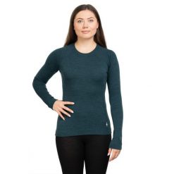 Koszulka termoaktywna damska Smartwool Merino 250 Baselayer Crew Boxed. Niebieskie koszulki damskie Smartwool, s, bez wzorów, bez kołnierzyka, bez ramiączek. Za 429.99 zł.