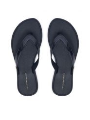 Tommy Hilfiger Japonki Th Scandi Shiny Summer Sandal FW0FW09446 Granatowy. Niebieskie klapki damskie Tommy Hilfiger, bez wzorów, ze skóry, bez obcasa, bez zapięcia. Za 189.99 zł.