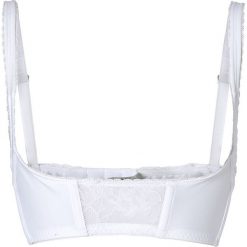 Biustonosz podnoszący biust (mis. A - D) bonprix biały. Białe biustonosze bonprix, w koronkowe wzory, z koronki. Za 44.99 zł.