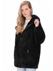 Schmuddelwedda Płaszcz polarowy w kolorze czarnym rozmiar: M. Czarne płaszcze damskie Schmuddelwedda, m, bez wzorów, z polaru, bez kaptura. Za 217.99 zł.