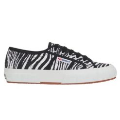 Sneakersy damskie Superga 2750 Zebra Print. Białe obuwie sportowe damskie Superga, bez zapięcia. W wyprzedaży za 258.00 zł.