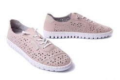 RIEKER M2354-31 pink, półbuty damskie. Czerwone półbuty damskie Rieker, na lato, bez wzorów, bez obcasa, bez zapięcia. Za 271.92 zł.