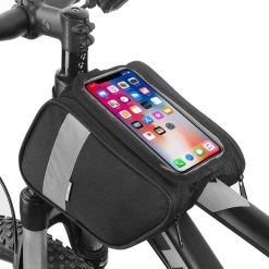 Zestaw torebek na ramę z pokrowcem na telefonu. Czarne torebki klasyczne damskie SAHOO, z poliesteru, bez dodatków. Za 33.99 zł.