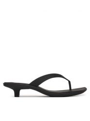 Calvin Klein Japonki Flip Flop Kitten Heel Thong Tpu HW0HW02965 Czarny. Czarne klapki damskie Calvin Klein, bez wzorów, ze skóry, bez obcasa, bez zapięcia. Za 359.99 zł.