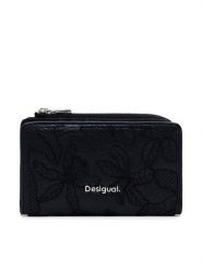 Desigual Portfel 25SAYP52 Czarny. Czarne portfele damskie Desigual, bez wzorów, ze skóry. Za 129.99 zł.