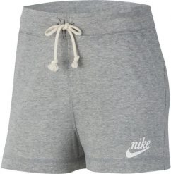 Damskie spodenki Nike Gym Vintage Short szare. Szare spodenki sportowe damskie Nike, l, bez wzorów, z bawełny, na fitness i siłownię. Za 198.99 zł.