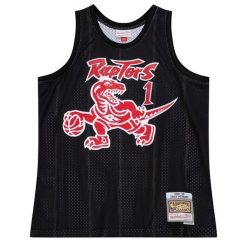 Koszulka Nba Toronto Raptors Tracy McGrady. Czarne koszulki damskie Mitchell & Ness, bez wzorów, bez kołnierzyka, bez ramiączek. Za 557.00 zł.