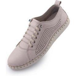 Damskie Skórzane Buty Nell Perform Szare. Szare obuwie sportowe damskie 47 Brand, ze skóry, bez zapięcia, rowerowe. Za 365.99 zł.