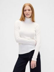 GAP Koszulka w kolorze białym rozmiar: XXL. Białe bluzki damskie GAP, xxl, bez wzorów, bez kołnierzyka, bez ramiączek. Za 79.03 zł.