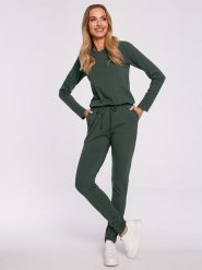 Made of emotion Kombinezon w kolorze ciemnozielonym rozmiar: S. Zielone kombinezony damskie Made Of Emotion, s, bez wzorów, bez kołnierzyka, bez ramiączek. Za 174.84 zł.