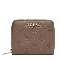 Portfel Guess. Brązowe portfele damskie Guess, z aplikacjami. Za 214.99 zł.