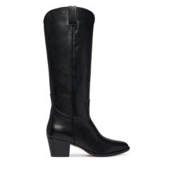 Kozaki LAUREN RALPH LAUREN. Czarne kozaki damskie Lauren Ralph Lauren, bez obcasa, na słupku, bez zapięcia. Za 1,499.00 zł.
