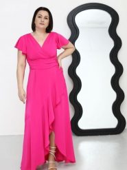 Sukienka Model Soe Fuksja - Jersa. Czerwone sukienki damskie Jersa, bez wzorów, z elastanu, eleganckie, bez ramiączek. Za 668.78 zł.