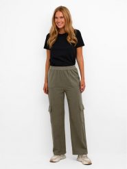 Kaffe Spodnie materiałowe Naya 10508358 Zielony Regular Fit. Zielone spodnie materiałowe damskie Kaffe, bez wzorów, z bawełny. Za 119.99 zł.