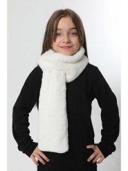 Lucky Bees Szal w kolorze białym - 106 x 15 cm rozmiar: onesize. Białe szaliki damskie Lucky Bees, bez wzorów, z futra. Za 91.77 zł.