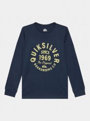 Quiksilver Bluzka Circlescriptfro Tees EQBZT04668 Granatowy Regular Fit. Niebieskie t-shirty i koszulki chłopięce Quiksilver, bez wzorów, z bawełny, bez kołnierzyka, bez ramiączek. Za 89.99 zł.