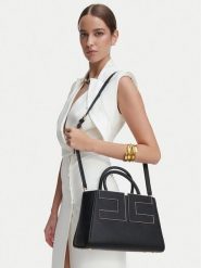 Elisabetta Franchi Torebka BS-06A-66E2-V440 Czarny. Czarne kuferki damskie Elisabetta Franchi, ze skóry, bez dodatków. Za 1,879.00 zł.