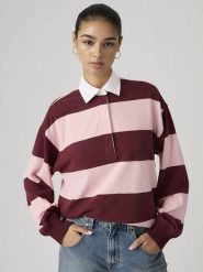 Levi's Bluza w kolorze jasnoróżowo-fioletowym rozmiar: XS. Czerwone bluzy damskie Levi's, s, bez wzorów, z bawełny, bez kaptura. Za 159.95 zł.